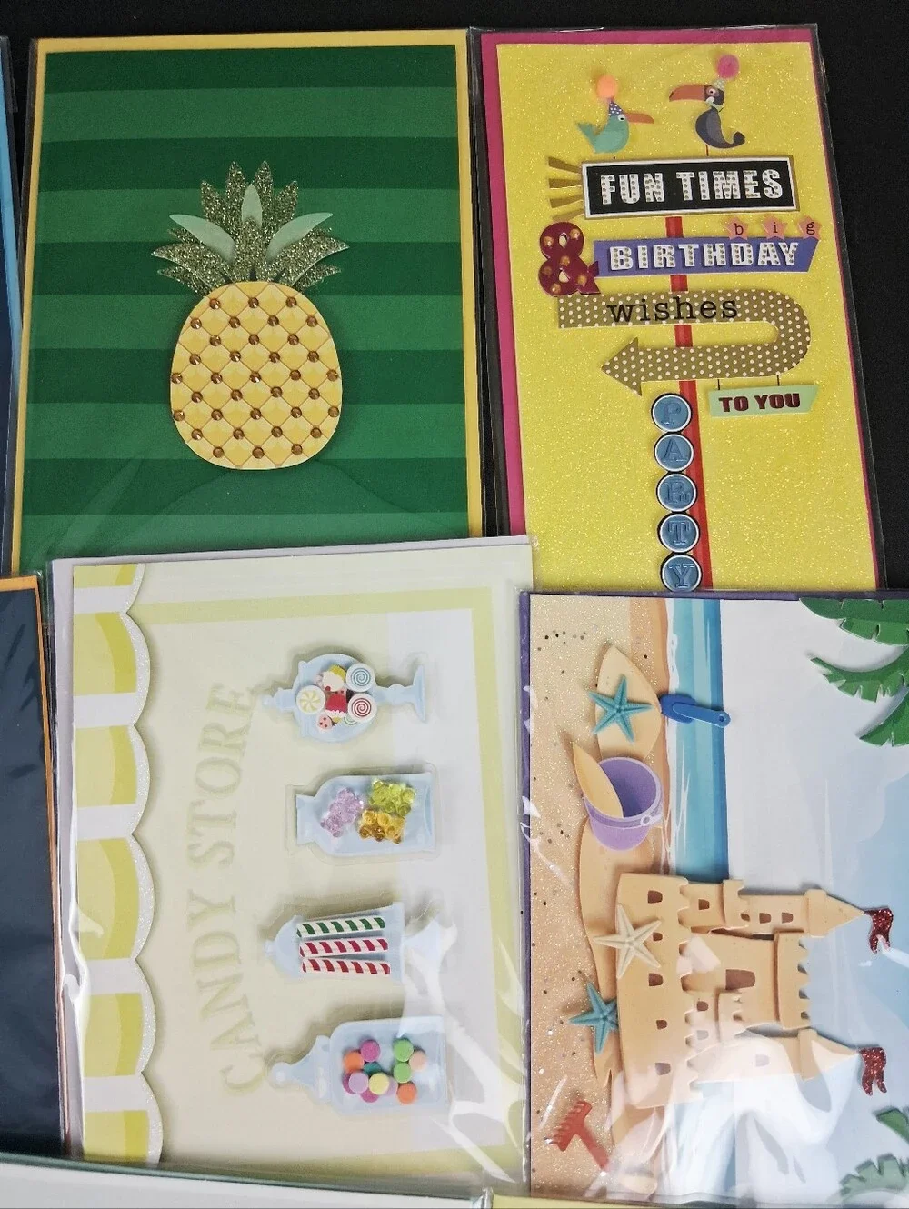 Burgoyne 3D Birthday & Blank Cards w/ Envelopes NEW Set of 12